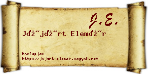 Jójárt Elemér névjegykártya